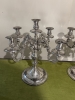 Pareja de candelabros de cinco luces en plata de ley 925