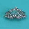 Hebilla de plata art nouveau con perfil femenino, hacia 1900–1915