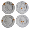 Colección completa 4 platos de cerámica, Eduardo Arroyo, \"Deshollinador\", edición limitada, 2008