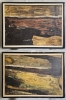 Pareja de grabados calcográficos, escuela abstracta de Barcelona, c. 1975