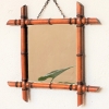 Espejo de pared art nouveau de madera, 1900-1920
