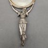 Espejo art nouveau de mano plateado, 1900 - 1920