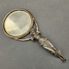 Espejo art nouveau de mano plateado, 1900 - 1920