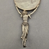 Espejo art nouveau de mano plateado, 1900 - 1920