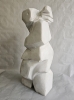 Jorge Peris Serra, escultura original en mármol blanco, \"Hombre\", 1991 