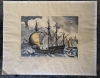 Colección de 4 grabados náuticos, según Pieter Bruegel el Viejo, edición en papel verjurado con filigrana del siglo XIX