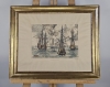 Colección de 4 grabados náuticos, según Pieter Bruegel el Viejo, edición en papel verjurado con filigrana del siglo XIX