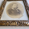 Retrato aristocrático al carboncillo de Manuel Pez (Jaén, 1890), dedicado, siglo XIX