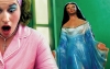 Marcos López, fotografía contemporánea surrealista, mujer en santuario, Messi, altar, 2005