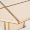 Mesa de comedor extensible, Jean-Claude Mahey, madera lacada y latón dorado, Francia, años 70