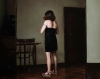 José Carlos Díaz Ruano, pintura hiperrealista, mujer en interior, 2022