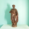 Escultura barroca de apóstol en madera policromada, atribuida al siglo XVII