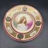 Plato art nouveau de porcelana pintado a mano de Schwarzburg, 1910 - 1920