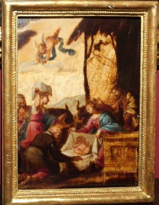 La adoración de los pastores, círculo de Carlo Maratta