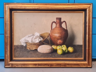 Justo Revilla Rubio, Bodegón, óleo sobre lienzo