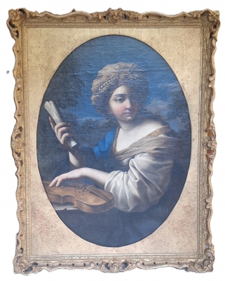Santa Cecilia, óleo sobre lienzo, escuela italiana, siglo XVIII