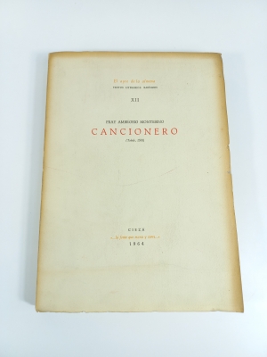 Fray Ambrosio Montesino, Cancionero, Toledo 1508, Facsímil numerado, Cieza, 1964