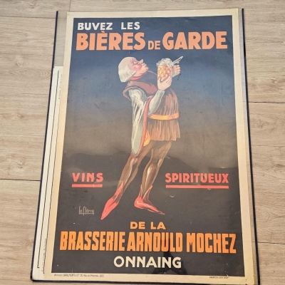 Cartel de propaganda de Bieres de Garde. Francia 1930