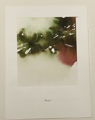 Davide Benati, acuarela firmada, 1995