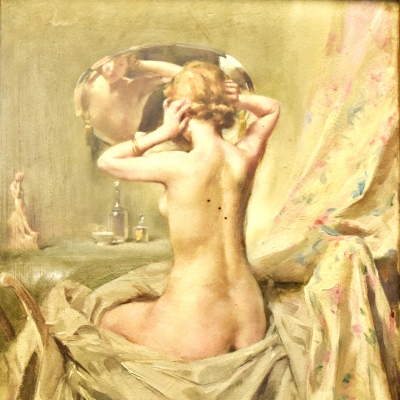 Óleo de Alexandre François Bonnardel. Francia