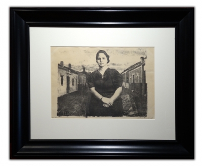 Antonio López García, litografía, retrato, mujer de Tomelloso, 1961