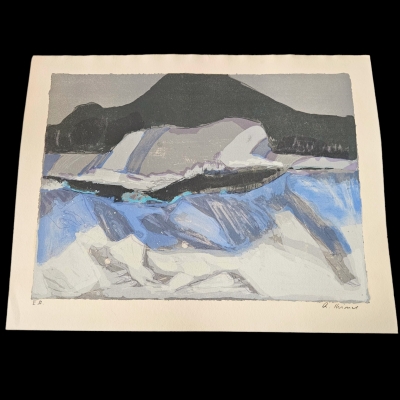 Gernot Kissel, ”Paisaje”, litografía prueba de artista, 1970 - 1975