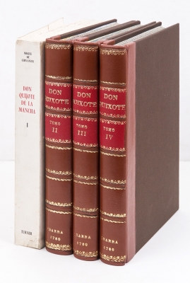 Quijote de Ibarra, 1780, Don Quixote, 3 tomos originales (II, III Y IV)