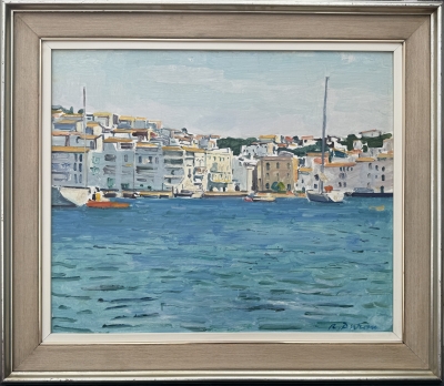 Rafael Duran Benet, Cadaqués, Costa Brava, óleo sobre tablex, siglo XX