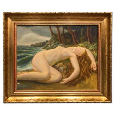 “Alegoría de la Fertilidad en Paisaje Marino”, escuela europea de los años 70-80 del siglo XX
