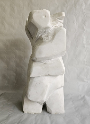 Jorge Peris Serra, escultura original en mármol blanco, 