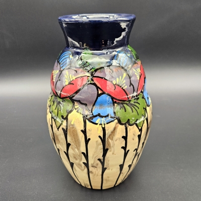 Florero art nouveau de cerámica de E. Huber Roethe, 1910-1920