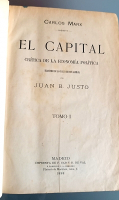 Karl Marx, El Capital, 1898