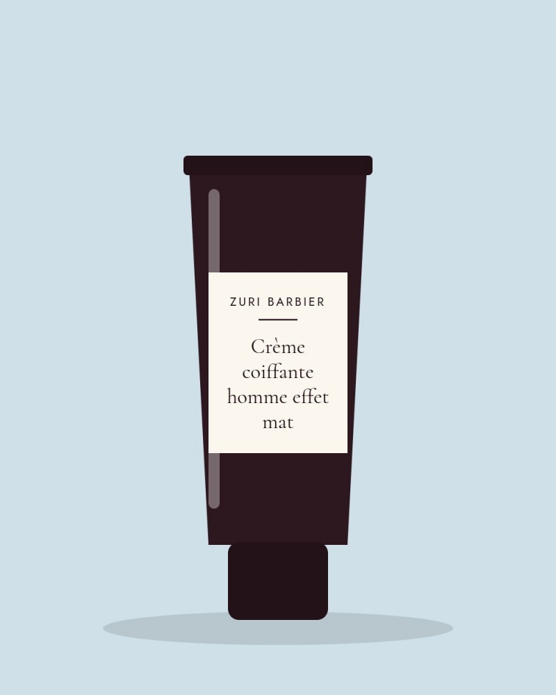 Crème coiffante homme effet mat