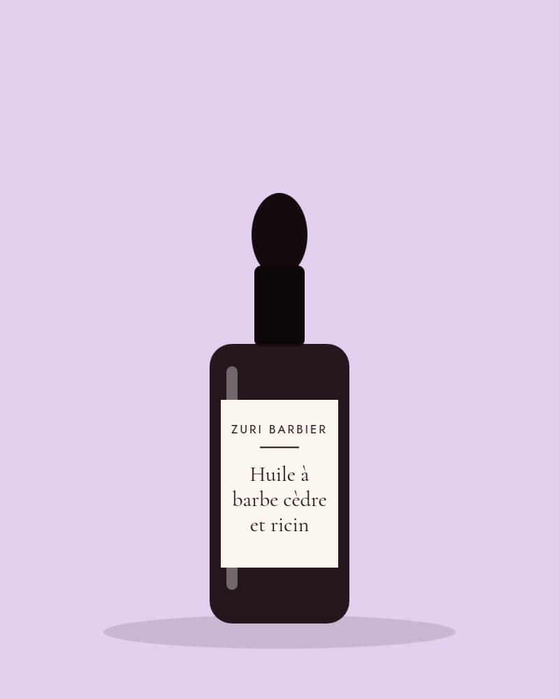 Huile à barbe cèdre et ricin