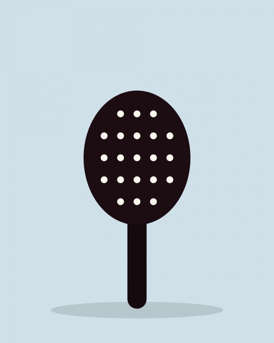 Brosse d&eacute;m&ecirc;lante &agrave; picots souples
