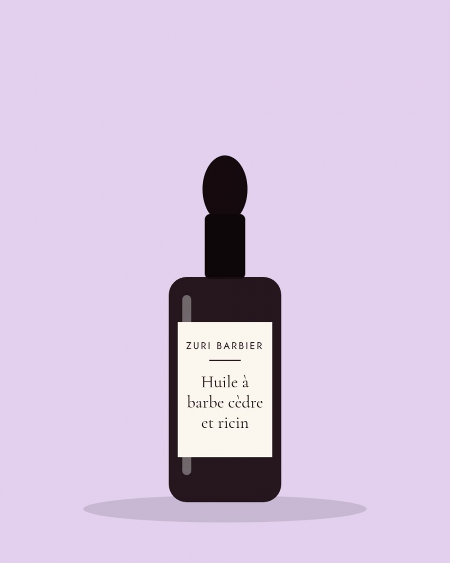 Huile &agrave; barbe c&egrave;dre et ricin