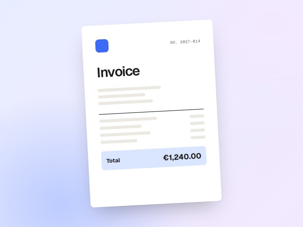 Minimal invoice template