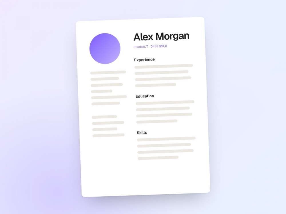 Clean one-page resume