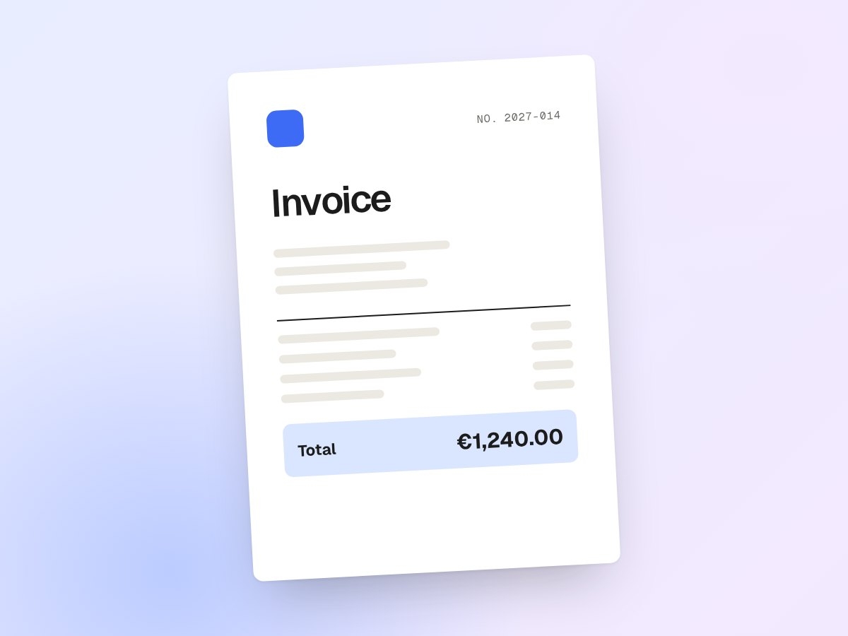 Minimal invoice template