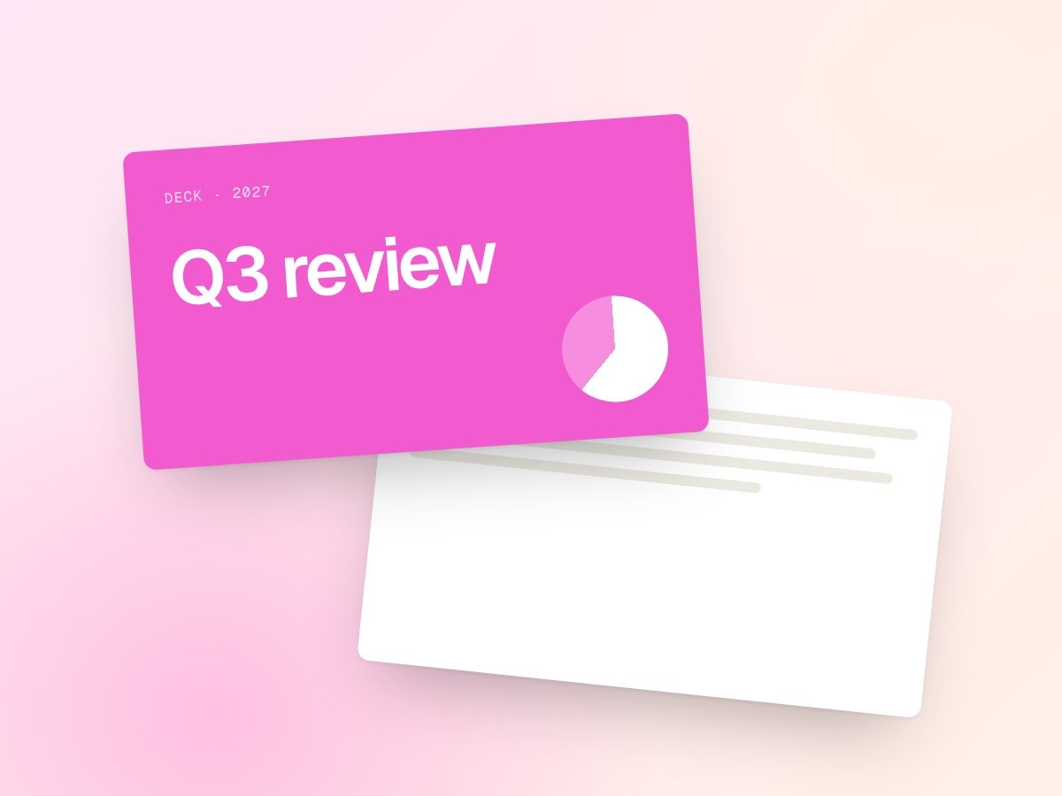 Quarterly business review slides