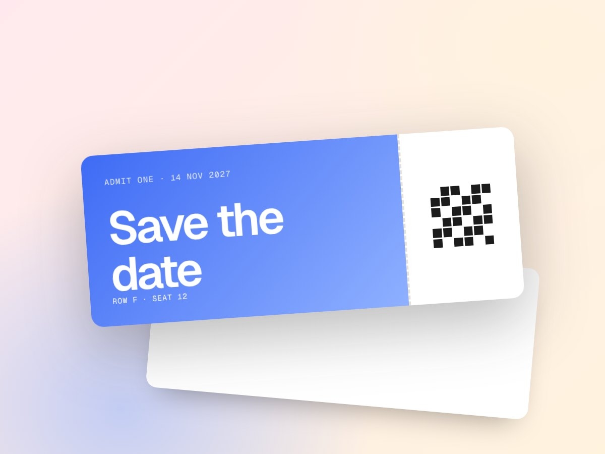 Wedding invitation and RSVP card