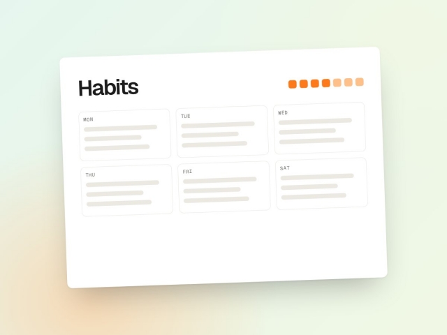 Habit tracker and monthly goals