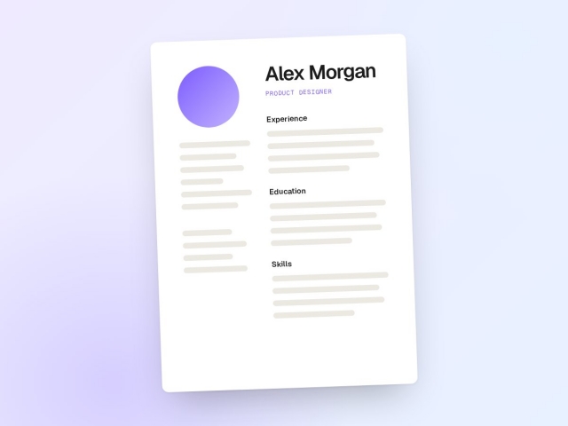 Clean one-page resume