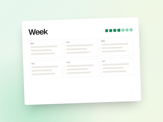 Undated weekly planner