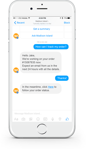 customer support chat bot