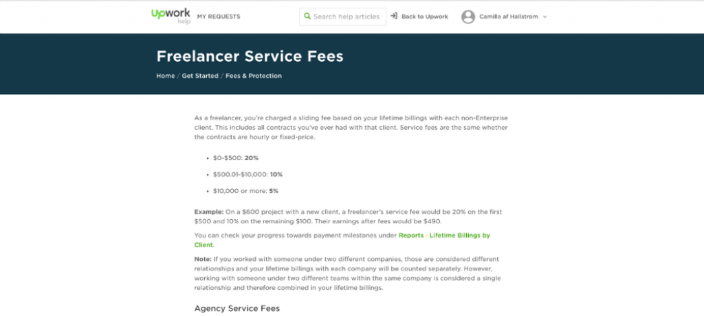 Marketplace lead fee