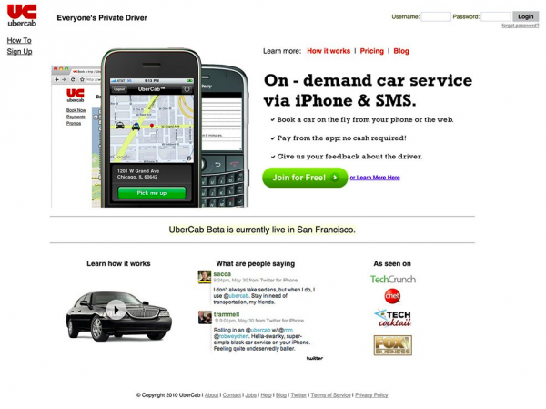 Wayback machine uber