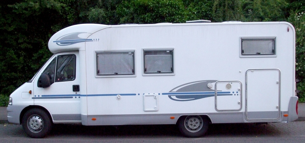 Converted van with bunk beds