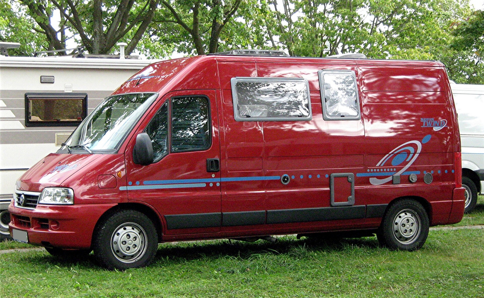 Red Fiat Ducato van, "Mistral"