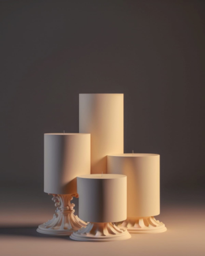 Pillar Candle Trio